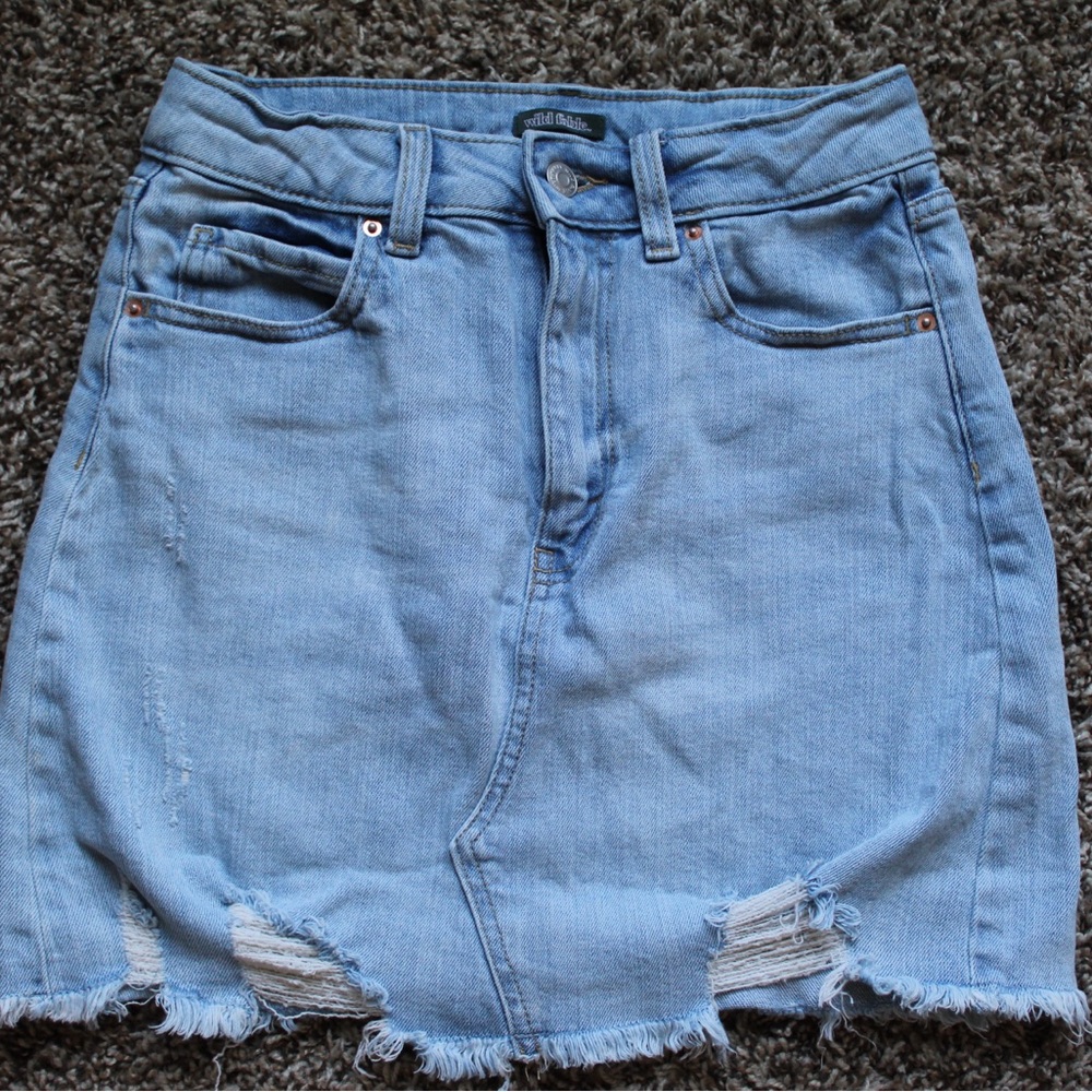 Wild Fable Blue Mini Pencil Skirt Casual